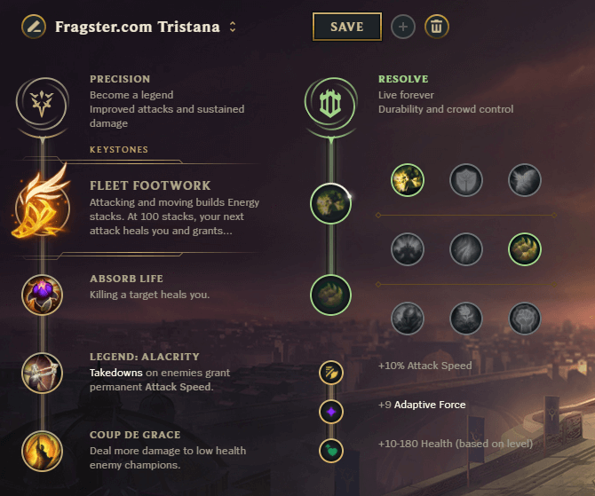 Tristana-Runes title