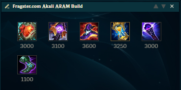 Akali-ARAM-Items title