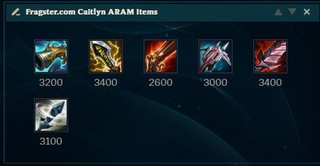 Caitlyn-ARAM-Items title