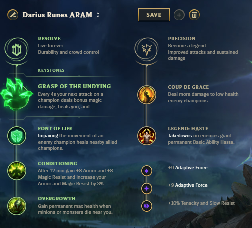 Darius-ARAM-Runes title