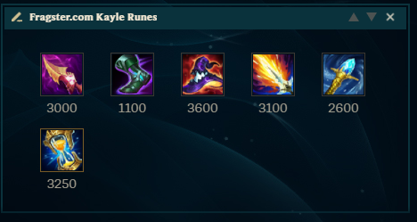 Kayle-Runes title