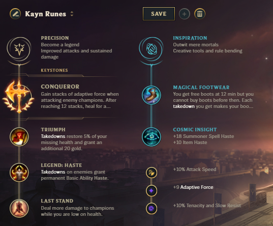 Kayn-Runes title