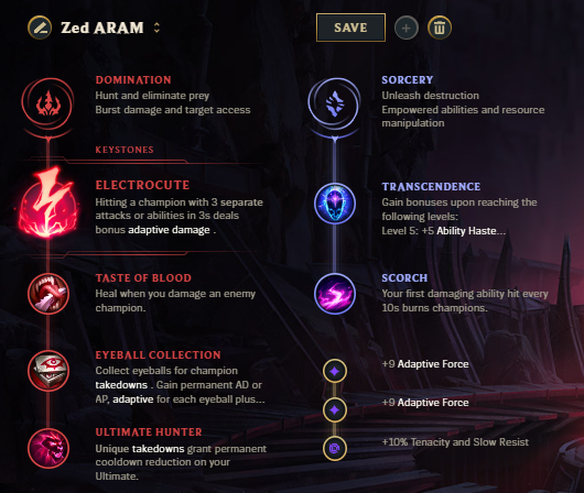 Zed-ARAM-Runes title